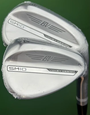 Titleist Vokey SM10 Tour Chrome Wedge Set 54-10*, 58-10* S-Grind Steel RH NEW! - Image 1 of 4