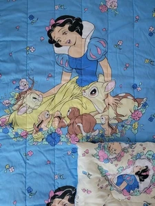 Edredón edredón edredón reversible de colección Disney Blancanieves manta 64"X 85" ropa de cama doble - Imagen 1 de 4
