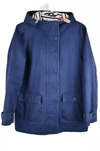 JOULES Blue Rain Coat Jacket size Uk 12 Womens Full Zip Casual Outdoors - Picture 1 of 10
