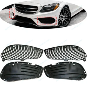 Front Bumper Side Cover Grille t For Mercedes Benz W205 C300 C350 2015-18,L&R - Picture 1 of 7
