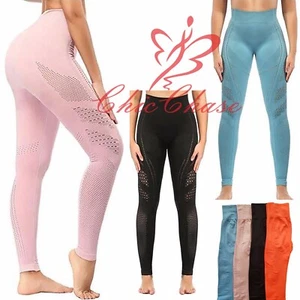 UK Women's Gym Flawless Leggings Sportswear Yoga Pants Running Training Fitness - Picture 1 of 15