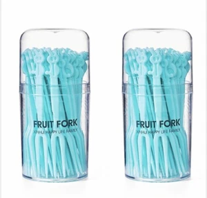 Plastic Fruit Fork Household Disposable Tableware cake Snack dessert Fork 50pcs - Picture 1 of 5