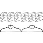  20 Pcs Heart Shaped Clothes Drying Rack Clothing Racks for Aldult