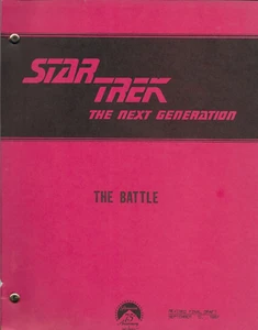 STAR TREK THE NEXT GENERATION TV script "The Battle" Lincoln Enterprises - Picture 1 of 1