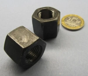 Tuerca hexagonal, acero grado 8, lisa, derecha 9/16"-18 x 7/8" ancho x 49/64" alto - 10 piezas - Imagen 1 de 12