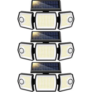Linkable Solar Flood Lights Outdoor 2 Adjustable Motion Sensors Security Lights - Picture 1 of 11