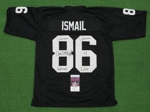 RAGHIB ROCKET ISMAIL RAIDERS SIGNED JERSEY w/RaiderNation Raider4Life JSA PROOF - Picture 1 of 8