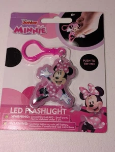 Disney Junior Minnie Mouse Linterna LED Llavero Empujar para Iluminar Paquete Desgaste - Imagen 1 de 3