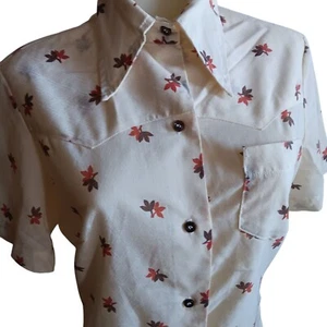 1OF1 Women's Medium Vintage 70's Cowgirl Hippy Top Shirt Button-Up Handmade - Picture 1 of 7