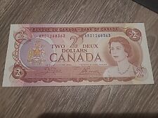 1974 Canadian 2 Dollar And 1979 1 Dollar Bills Uncirculated 