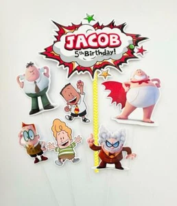 Personalized Captain Underpants Cake Topper - Picture 1 of 4
