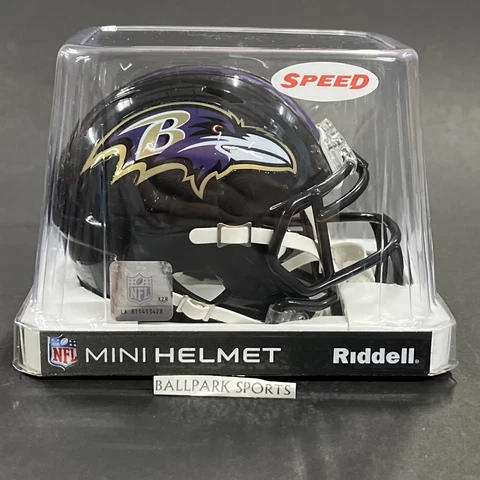 Baltimore Ravens Riddell NFL Speed Mini Football Helmet BRAND NEW Cover
