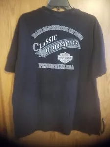 Harley Davidson Erie PA T Shirt XL Size Tag Missing - Picture 1 of 3