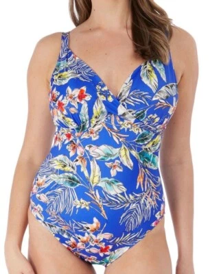 Fantasie Burano Swimsuit Size 34DD 12 Tummy Control Blue Underwired Bra 7028 New - Image 1 of 4