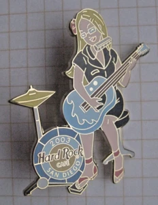 HARD ROCK CAFE SAN DIEGO 2003 SEXY GIRLPLAY DRUMS AND HARMONICA .. HRC Pin (Bo5) - Picture 1 of 1