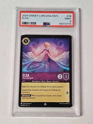 Disney Lorcana 2024 en 5 cielos brillantes 48 Elsa - el quinto espíritu - PSA 9 Foto 1 de 2