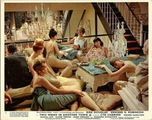 TWO WEEKS IN ANOTHER TOWN ORIGINAL LOBBY CARD KIRK DOUGLAS CYD CHARISSE PARTY #2