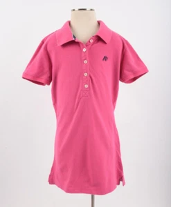 Aeropastale Girls Pink A87 Piqué Polo Shirt Top Size Small Button Short Sleeve - Picture 1 of 6