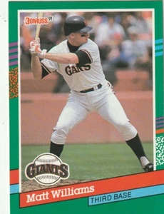 FREE SHIPPING-MINT-1991 Donruss #685 Matt Williams Giants PLUS BONUS CARDS - Picture 1 of 1