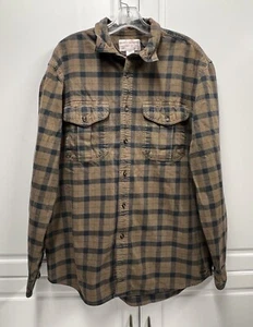 Camicia FILSON Alaskan Guide nera marrone a quadri cotone con bottoni - taglia large lunga - Foto 1 di 8