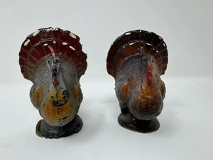 Menge 2 Vintage Gurley Kerze Truthahn Herbst Erntedank Urlaub Dekoration - 10C - Bild 1 von 11