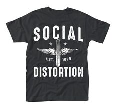 SOCIAL DISTORTION - WINGED WHEEL BLACK T-Shirt Large