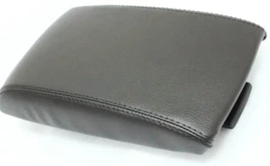 Fits 09-13 Mazda 3 Real Leather Center Console Lid Armrest Cover Black - Bild 1 von 6