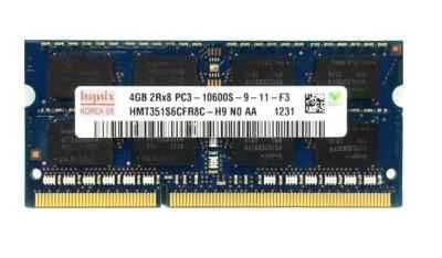 Laptop RAM Memory 4GB Hynix DDR3-1333MHz PC3 10600S SODIMM 204Pin - Image 1 of 3