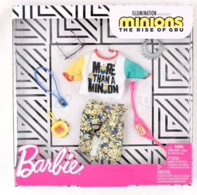 Barbie Conjunto Despicable Me Minions Moda y Paquete de Accesorios ¡NUEVO Adorable! Foto 1 de 3