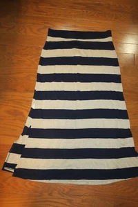 ❤️ PETIT L ❤️ INC ❤️ FALDA RECTA NEGRA DORADA 38" MAXI LONGITUD COMPLETA ELÁSTICA NUEVA CON ETIQUETAS - Imagen 1 de 4