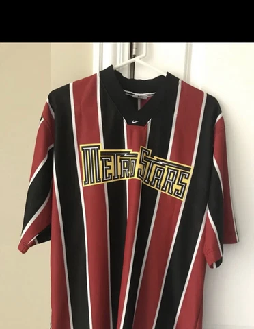 NEW YORK METROSTARS 90s ORIGINAL HOME JERSEY Size XL MLS USA Soccer USMNT Adult Cover