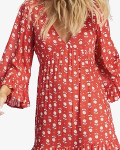 Billabong *Time After Time* Red Floral Maxi Dress XS NWT - Picture 1 of 19