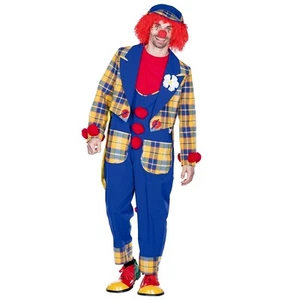 HERREN CLOWN MANTEL Karneval Fasching Party Zirkus Harlekin Clowns Kostüm Umhang - Bild 1 von 3