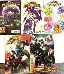 CONTEST OF CHAMPIONS. NUMBER'S 1-5 (5 ISSUE HIGH GRADE 2015-2016 LOT). MARVEL. - Picture 1 of 21