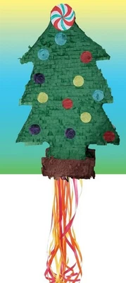 Christmas Tree Pinata Arbol de Navidad Piñata Birthday Party String Pinata Stick - Image 1 of 4