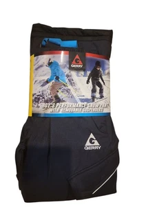 GERRY Snow Pants Youth Small 7/8 Black Snowboard Ski Insulated Overall Straps - Picture 1 of 2