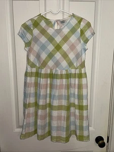 Peyton & Parker Girls Dress Size 12 Gingham, blue pink green - Picture 1 of 8
