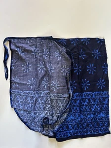 Wrap Short Maxi Skirt Women Swim Wear Size XXL Blue - Picture 1 of 2
