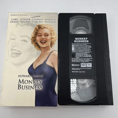 Monkey Business VHS Marilyn Monroe Cary Grant Diamond Collection - Image 1 of 4