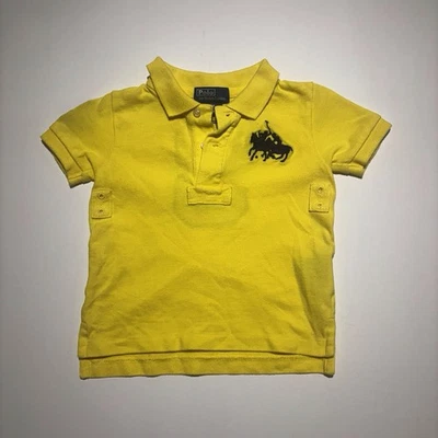 Camisa Polo Ralph Lauren De Colección Niños Doble Match Big Pony Talla 18M Azul Amarillo Foto 1 de 4