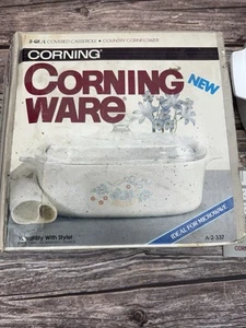 Vintage Corning Ware Country Cornflower A-2-337, piatto casseruola coperto 2 QT - Foto 1 di 9