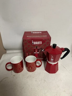 Bialetti Mocha Express 0009910 6 xícaras vermelhas + 2 canecas Deco glamourosas - Imagem 1 de 4