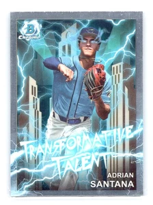 Bowman Draft 2023 cromo #TT-4 Adrian Santana refractor de talento transformador - - Imagen 1 de 2