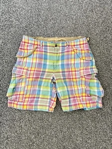 Polo Ralph Lauren Men’s Cargo Shorts Multicoloured Check Heavyweight W36 - Picture 1 of 9
