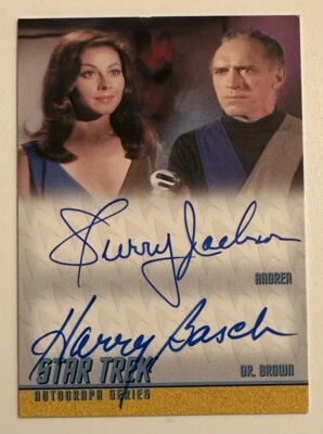 STAR TREK : SHERRY JACKSON & HARRY BASCH ANDREA/DR. BROWN 09 DUAL AUTO CARD DA25 - Image 1 of 2