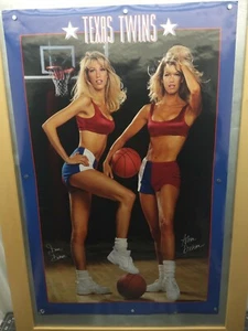 Vtg Poster Texas Twins Basketball Dickson 1995 Larry Bartholomew PC1298 - Picture 1 of 9