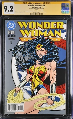 WONDER WOMAN #106 - 2/96 - CGC SIGNATURE SERIES - SIGNED BY LYNDA CARTER CGC 9.2 - Image 1 of 2