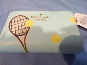 NUEVO KATE SPADE Rosie Raqueta y Pelota Grand Slam Cartera Compacta KF502 B752 - Imagen 1 de 7