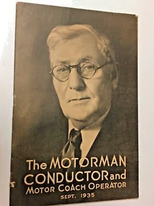 Vintage 1935 The Motorman Conductor Magazine,     - Picture 1 of 4