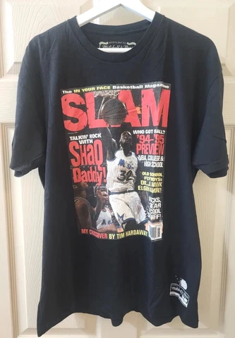 MITCHELL & NESS SHAQUILLE O'Neal SLAM MAGAZINE SHIRT,SIZE xL Cover